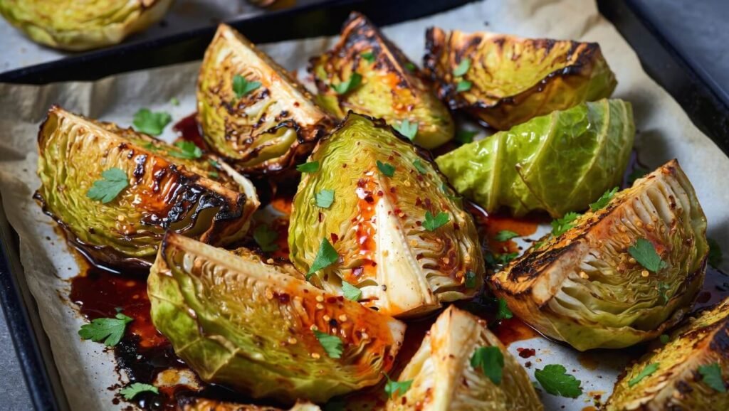 Hot Honey Roasted Cabbage Wedges Hot Honey Roasted Cabbage Wedges