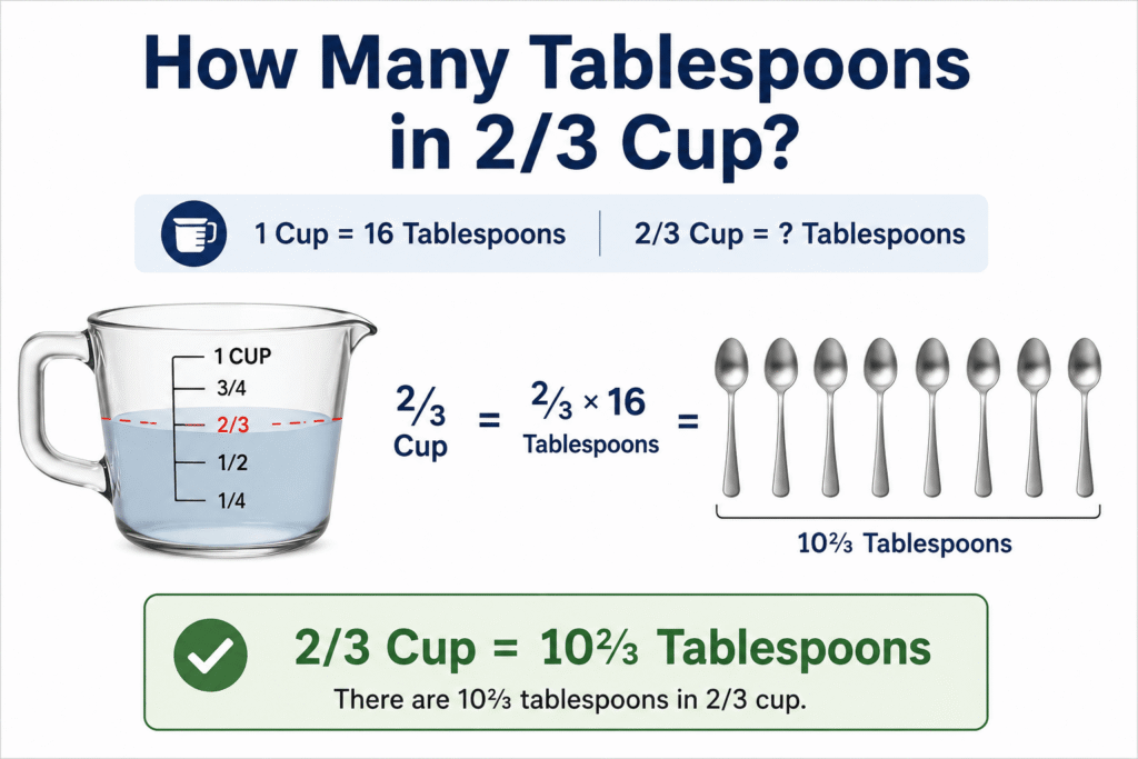 How Many Tablespoons in 2/3 Cup